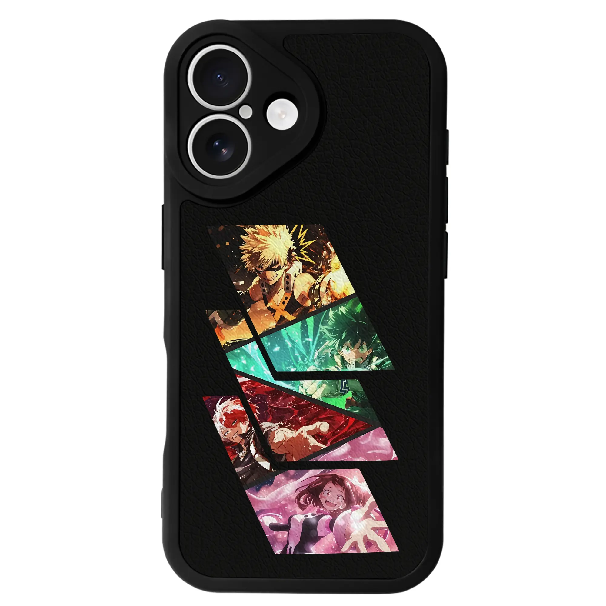 僕のヒーローアカデミア グッズ,爆豪勝己 - IPhone 16シリーズ対応 ・ シリコンスマホケース ・ レザー調 ・ 高精度フィット ・ 耐衝撃 ・ ワイヤレス充電対応 ・ 精密カット